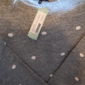 Grey and white sweater